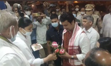  त्रिपुरा के मुख्यमंत्री विपल्व कुमार देव पहुंचे सिरोही व आबूरोड,जोधपुर से सडक रास्ते से पहुंचे सिरोही व आबूरोड 