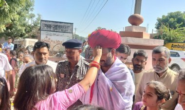 खांबल ग्राम पंचायत में सिरोही के नव निर्वाचित जिला परिषद