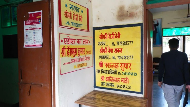ग्राम पंचायत गोयली के आंगन में लगे सूचना बोर्ड पर अंकित नाम व तारीख गलत , जिम्मेदार मौन।