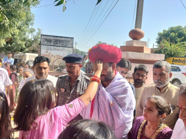 खांबल ग्राम पंचायत में सिरोही के नव निर्वाचित जिला परिषद