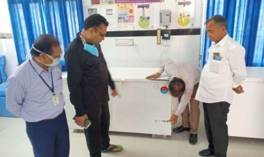 जिला प्रमुख अर्जुनराम पुरोहित ने फील्ड में दिखाई मुस्तैदी, सीएमएचओ कार्यालय का निरीक्षण किया।