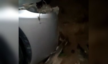 अचानक बेकाबू होकर पलटी कार,एक की मौत