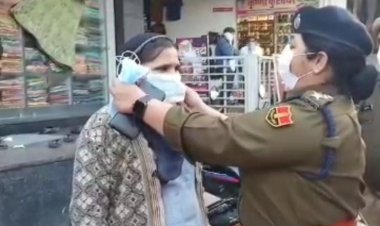 कोरोना जागरूकता को लेकर पुलिस ने निकाला फ्लैग मार्च