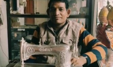 सांवलियाजी के लिए बनवाई 1KG चांदी की सिलाई मशीन
