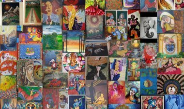 आजादी के अमृत महोत्सव व बी एन शताब्दी अवसर पर पेंटिंग प्रदर्शनी