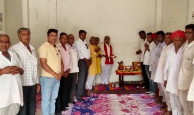 आदर्श धाकड़ समाज के सामुहिक विवाह सम्मेलन बेगूँ के कार्यालय का शुभारंभ रविवार को किया गया।