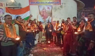 भारत माता पूजन एवं अखाड़ा प्रदर्शन