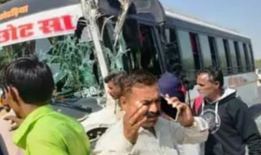 बाड़मेर हाईवे पर ट्रेलर और बस के टकराने पर हुआ हादसा, 12 घायल