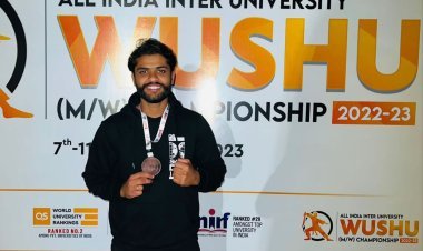 भूपाल नोबल्स के छात्र विनयराज सिंह ने आल इंडिया इंटर यूनिवर्सिटी वुशू प्रतियोगिता में जीता ब्रॉन्ज