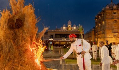 सिटी पैलेस उदयपुर में सादगी से मनाया होलिका दहन महोत्सव : प्राचीनकाल से चली आ रही परंपराओं का किया निर्वहन 