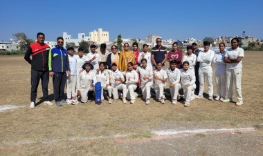 बीएन कॉलेज खेल मैदान पर राजस्थान व आईपीएससी दिल्ली के बीच हुए लीग मैच में राजस्थान की टीम ने 177 रन