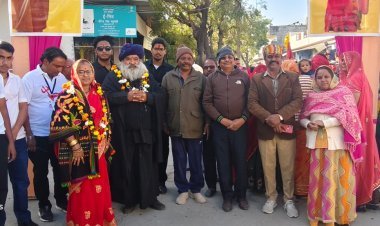 श्री मां हिंगलाज माता की ज्योत पाकिस्तान से उदयपुर मेलडी माता मंदिर पहुंची