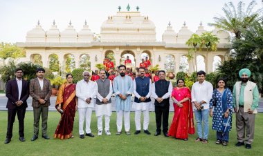 संसदीय राजभाषा की उपसमिति सदस्यों ने की डॉ लक्ष्यराज सिंह मेवाड़ से भेंट