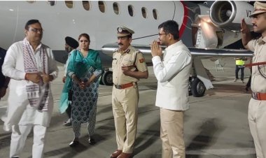 मुख्यमंत्री श्री भजनलाल पहुंचे डबोक एयरपोर्ट 