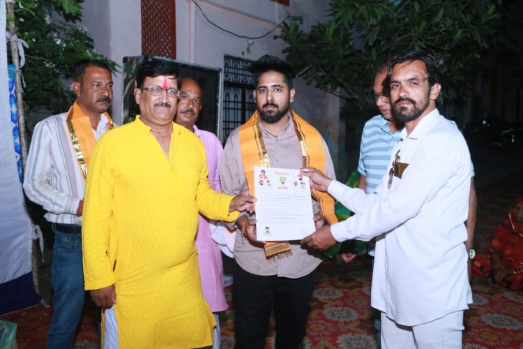 शिवसेना युवा सेना में नई नियुक्ति – महितोष शर्मा बने उदयपुर शहर जिला उपप्रमुख