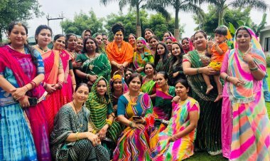 उदयपुर में श्रावण मास और हरियाली तीज पर रंगारंग लहरिया महोत्सव, महिला मंडल ने मनाई परंपराओं की धूम