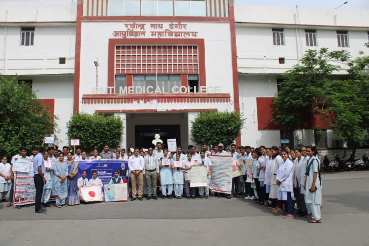 उदयपुर में सिकल सेल जागरूकता रैली का आयोजन | RNT मेडिकल कॉलेज और महाराणा भूपाल चिकित्सालय की पहल