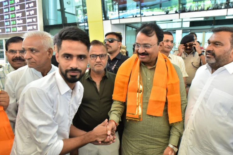 उप मुख्यमंत्री प्रेमचंद बैरवा का राजसमंद दौरा, डबोक एयरपोर्ट पर हुआ भव्य स्वागत