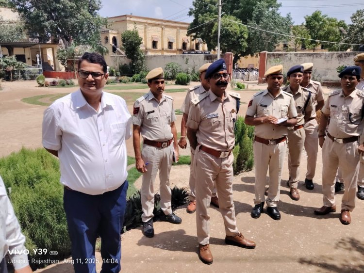 उदयपुर केंद्रीय कारागृह का औचक निरीक्षण, बंदियों की सुविधाएं और सफाई व्यवस्था सराही गई