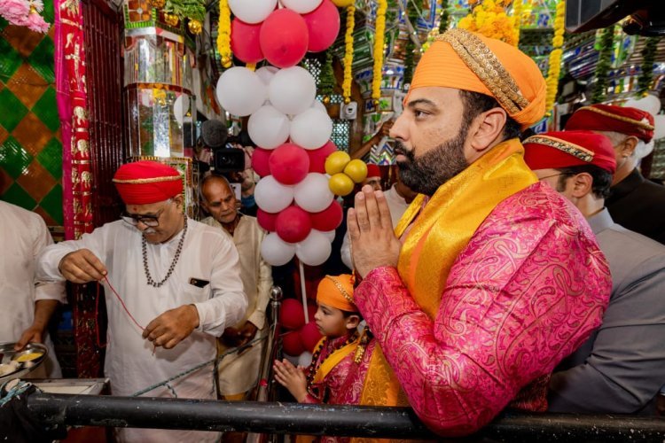 डॉ. लक्ष्यराज सिंह और हरितराज सिंह मेवाड़ ने महालक्ष्मी मंदिर में की विशेष पूजा-अर्चना, मेवाड़ में सुख-समृद्धि की कामना