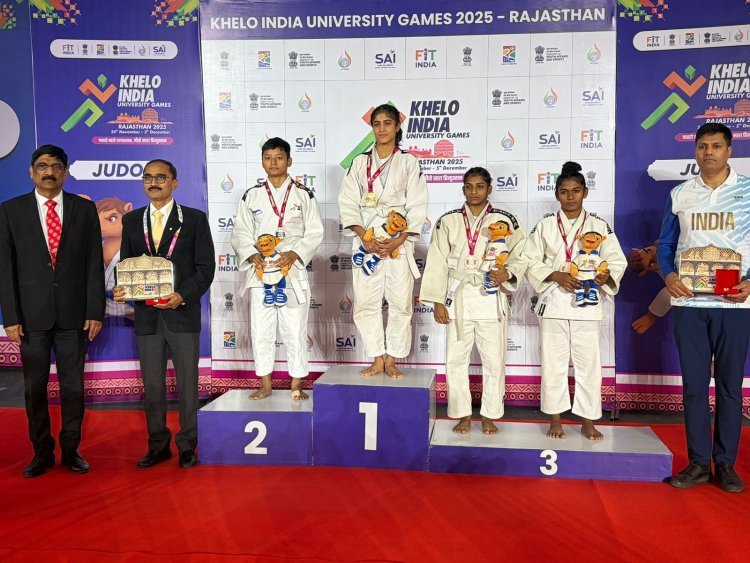 खेलो इंडिया यूनिवर्सिटी गेम्स 2025 उदयपुर: गंगा थापा ने दिलाया पहला पदक, जुडो मुकाबलों का भव्य आगाज