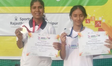 खेलो इंडिया अस्मिता सॉफ्ट टेनिस लीग: उदयपुर की दृष्टि ने रजत, डाली ने जीता कांस्य पदक