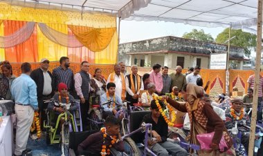 50 दिव्यांगजनों को 10 लाख के उपकरण वितरित | खेरवाड़ा में दिव्यांगजन दिवस पर सहायक उपकरण शिविर