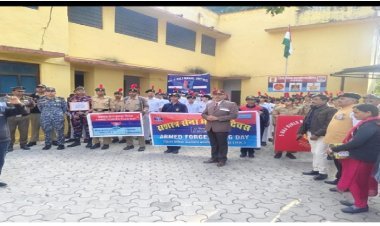 Udaipur: NCC Cadets & Ex-Servicemen Rally on Armed Forces Flag Day