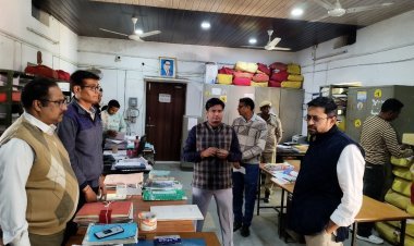 मावली दौरे पर जिला कलेक्टर नमित मेहता, विभिन्न कार्यालयों का निरीक्षण