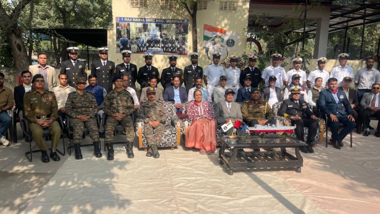 नौसेना दिवस पर 1 राज नेवल एनसीसी यूनिट में भव्य समारोह, शहीद के परिजन शामिल