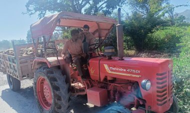 अवैध खनन पर सख्त कार्रवाई, मेसेनरी स्टोन से भरे दो ट्रैक्टर-ट्रॉली जब्त | उदयपुर