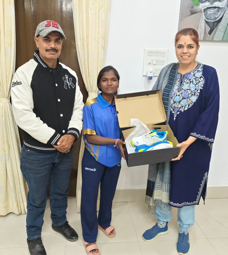 धार की भगवती गमेती का पश्चिम क्षेत्र अंतर विश्वविद्यालय महिला क्रिकेट में चयन