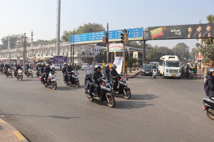 राष्ट्रीय सड़क सुरक्षा माह: उदयपुर में दुपहिया वाहन रैली, सूचना केन्द्र में प्रदर्शनी का उद्घाटन