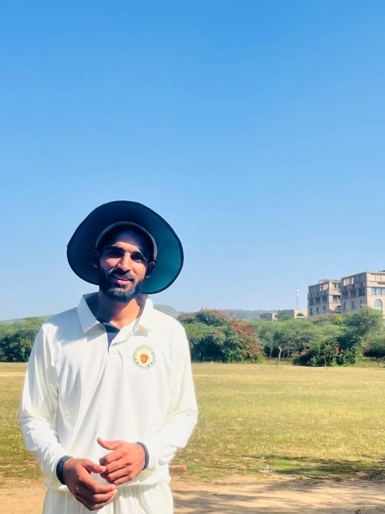 अमाई कोटपूतली के प्रदीप गुर्जर का राजस्थान विश्वविद्यालय क्रिकेट टीम में चयन