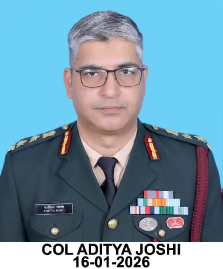 उदयपुर के कर्नल आदित्य जोशी को विशिष्ट सेवा मेडल, गणतंत्र दिवस 2026 पर राष्ट्र का सम्मान