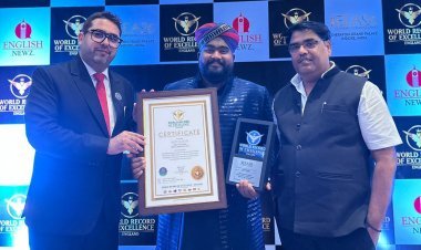 बाड़मेर के लोक कलाकार मोती खान को मिला “वर्ल्ड रिकॉर्ड ऑफ एक्सीलेंस अवार्ड”