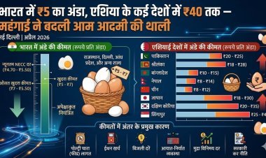 एशिया में अंडों के दाम: भारत सबसे सस्ता, कई देशों में ₹40 तक पहुंचा एक अंडा