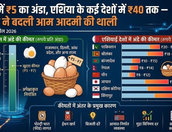 एशिया में अंडों के दाम: भारत सबसे सस्ता, कई देशों में ₹40 तक पहुंचा एक अंडा